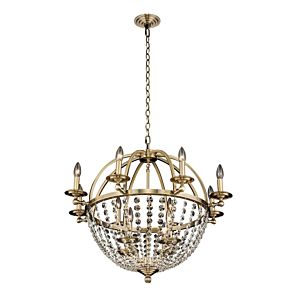 Allegri Pendolo 12 Light Transitional Chandelier in Brushed Champagne Gold