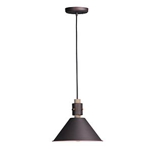 Maxim Tucson Pendant Light in Oil Rubbed Bronze and Weathered Wood