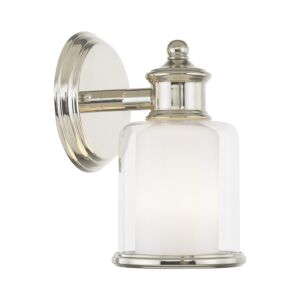 Middlebush 1-Light Wall Sconce in Polished Nickel
