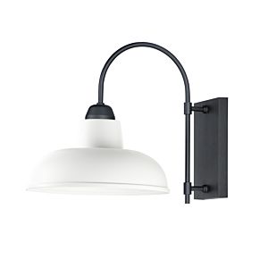 Maxim Industrial Outdoor Wall Light in White and Black