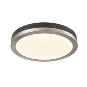 Temagami 1-Light LED Flush Mount in Satin Nickel and Graphite
