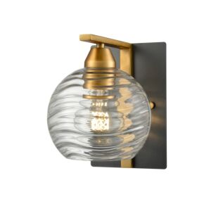 Tropea 1-Light Wall Sconce in Brass and Graphite