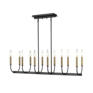 DVI Olivia 12-Light Linear Pendant in Multiple Finishes and Graphite