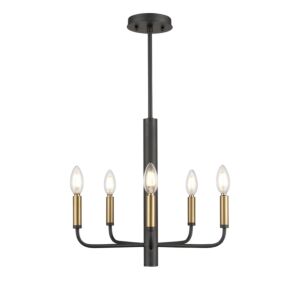 DVI Olivia 5-Light Chandelier in Multiple Finishes Ad Painted Satin Brass