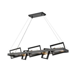 DVI Northwest Passage 5-Light Linear Pendant in Multiple Finishes and Graphite