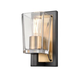 Riverdale 1-Light Wall Sconce in Brass and Graphite
