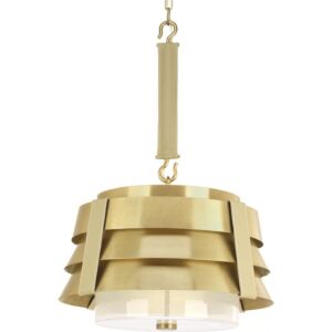 Point Dume-Sandbar 3-Light Pendant in Brushed Brass