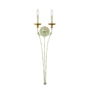Minka Lavery Westchester County 2 Light Wall Sconce in Farm House White With Gilded Gold