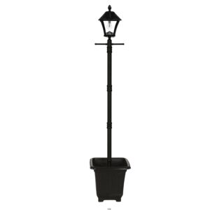 Baytown Bulb Solar Lamp Series 1-Light LED Wall Mount in Black