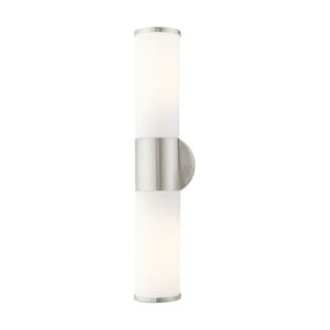 Lindale 2-Light Bathroom Vanity Light in Brushed Nickel