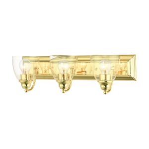 Birmingham 3-Light Bathroom Vanity Light in Polished Brass