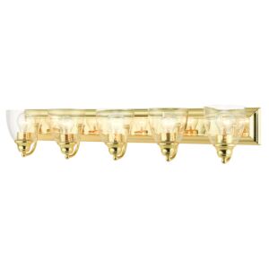 Birmingham 5-Light Bathroom Vanity Light in Polished Brass