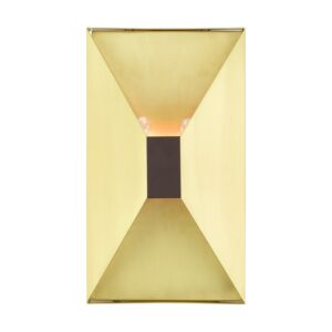 Lexford 2-Light Wall Sconce in Satin Brass w with Bronze