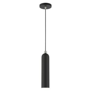 Ardmore 1-Light Pendant in Black w with Brushed Nickels
