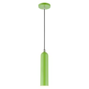 Ardmore 1-Light Pendant in Shiny Apple Green w with Polished Chromes
