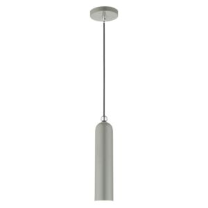 Ardmore 1-Light Pendant in Shiny Light Gray w with Polished Chromes