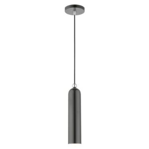 Ardmore 1-Light Pendant in Shiny Dark Gray w with Polished Chromes