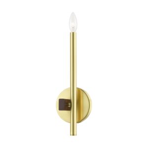 Denmark 1-Light Wall Sconce in Satin Brass w with Bronzes