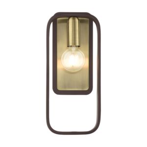 Bergamo 1-Light Wall Sconce in Bronze w with Antique Brasss