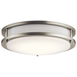 Kichler 11.75 Inch White Acrylic LED Ceiling Light in Brushed Nickel
