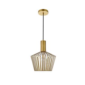Ronnie 1-Light Pendant in Brass