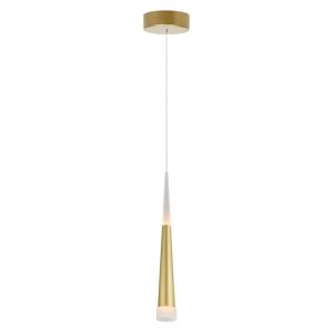 CWI Andes LED Down Mini Pendant With Satin Gold Finish