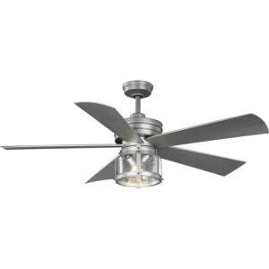 Midvale 2-Light 56" Outdoor Ceiling Fan in Galvanized