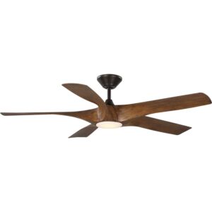 Vernal 1-Light 60" Outdoor Ceiling Fan in Koa Woodgrain with Bronze Accents