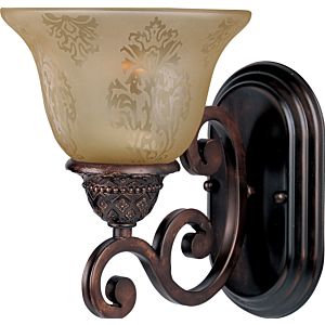 Maxim Lighting Symphony 9.5 Inch Screen Amber Wall Sconce in Oil Rubbed Bronze