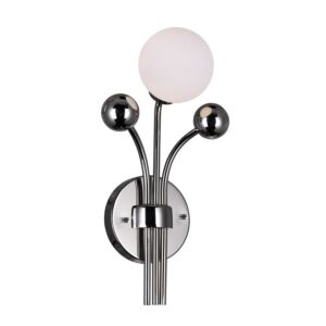 CWI Element 1 Light Wall Light With Polished Nickel Finish