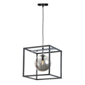 Maxim Fluid 12 Inch Pendant Light in Black and Polished Chrome