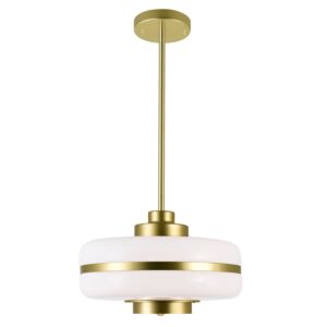 CWI Elementary 1 Light Down Pendant With Pearl Gold Finish