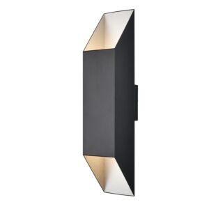 Brecon Outdoor 2-Light Outdoor Wall Sconce in Stainless Steel and Black