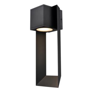 Gaspe Outdoor 1-Light Outdoor Wall Sconce in Black