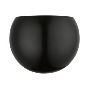 Piedmont 1-Light Wall Sconce in Shiny Black