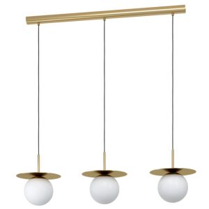 Arenales 3-Light Linear Pendant in Brushed Brass