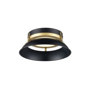 Alcenon CCT LED Flush Mount in Ebony and Painted Satin Brass