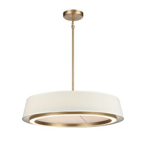 DVI Celene CCT LED Pendant in Brass with Natural Linen Shade
