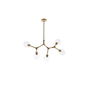 Cavoli 5-Light Chandelier in Brass