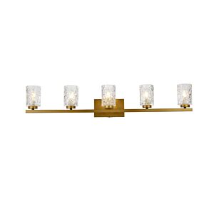 Cassie 5-Light Bathroom Vanity Light in Brass