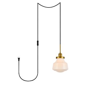 Lye 1-Light Plug in Pendant in Brass