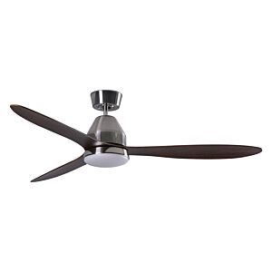 Lucci Air Whitehaven 1-Light 56" Hanging Ceiling Fan in Brushed Chrome