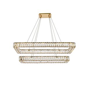 Monroe 2-Light LED Pendant in Gold