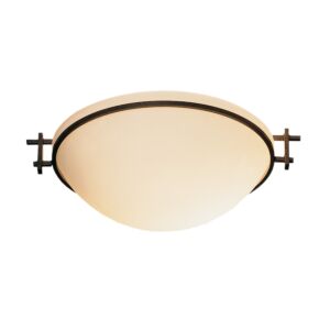 Hubbardton Forge 11 Inch Moonband Ceiling Light in Natural Iron