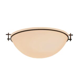 Hubbardton Forge 16 Inch 3 Light Moonband Large Ceiling Light in Natural Iron