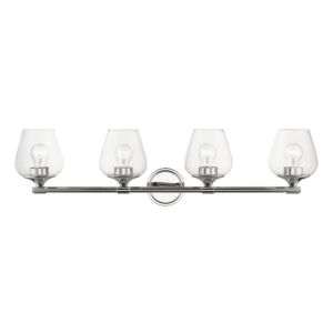 Willow 4-Light Bathroom Vanity Sconce in Polished Chrome