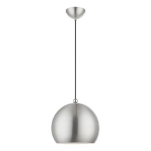 Stockton 1-Light Pendant in Brushed Nickel w with Polished Chrome