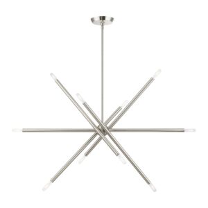 LiveX Lighting 49334-91 4 Light Brished Nickel線形シャンデリア 49349-04 - Livex Lighting - 12 Light Foyer Chandelier - Denmark