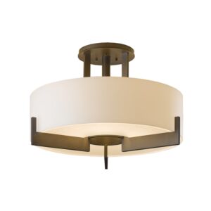 Hubbardton Forge 19 Inch 3 Light Axis Ceiling Light in Dark Smoke