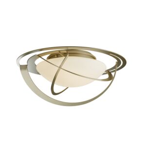 Hubbardton Forge 21 Inch 2 Light Equinox Ceiling Light in Soft Gold